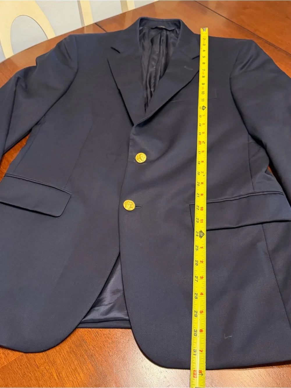 Brooks Brothers 346 Gold 2-Button Blazer Navy Blue Men’s Size 38 R Sport Coat